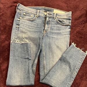 rag & bone Blue Skinny Jeans Distressed
